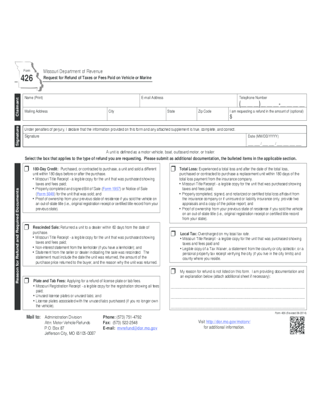 2021 Vehicle Tax Refund Form Fillable Printable PDF Forms Handypdf