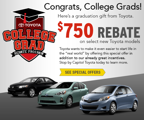 Capitol Toyota College Rebate Finance Program Salem Toyota Vehicle 