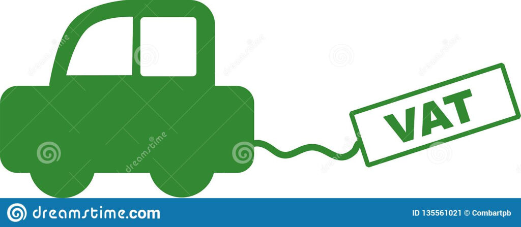 Eco Car On White Background Tax Changes In Vat Stock Vector 