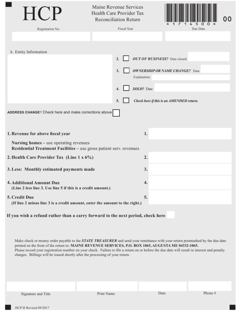 Form HCP R Download Fillable PDF Or Fill Online Health Care Provider 