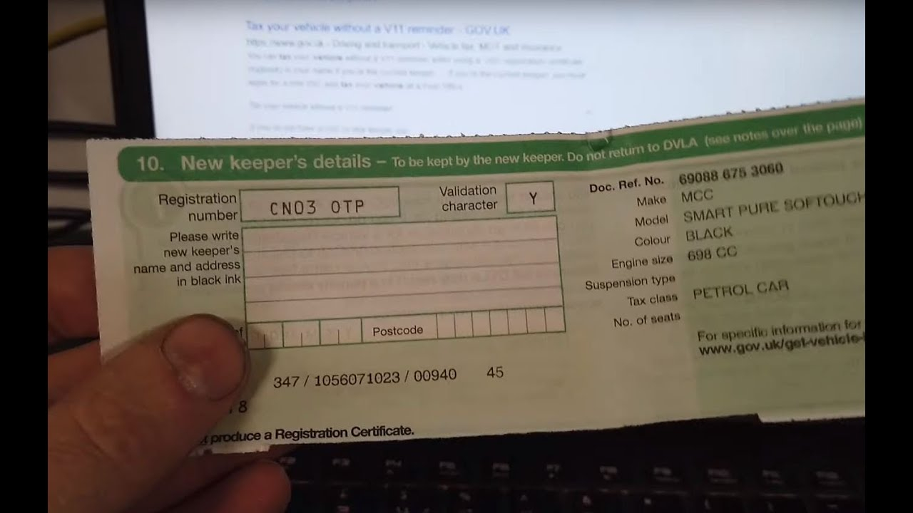 How To Tax Your New Car Online With Green Slip V5C 2 2020 GOV UK 