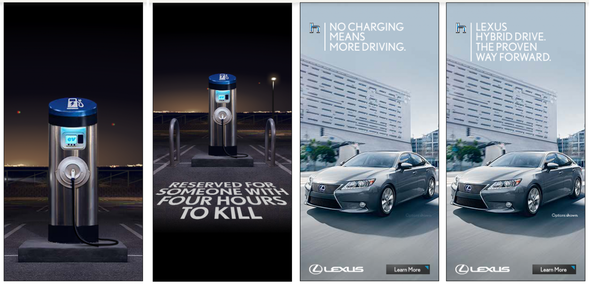 Lexus Advertisement For Hybrid Cars Has Infuriated Electric Car Fans