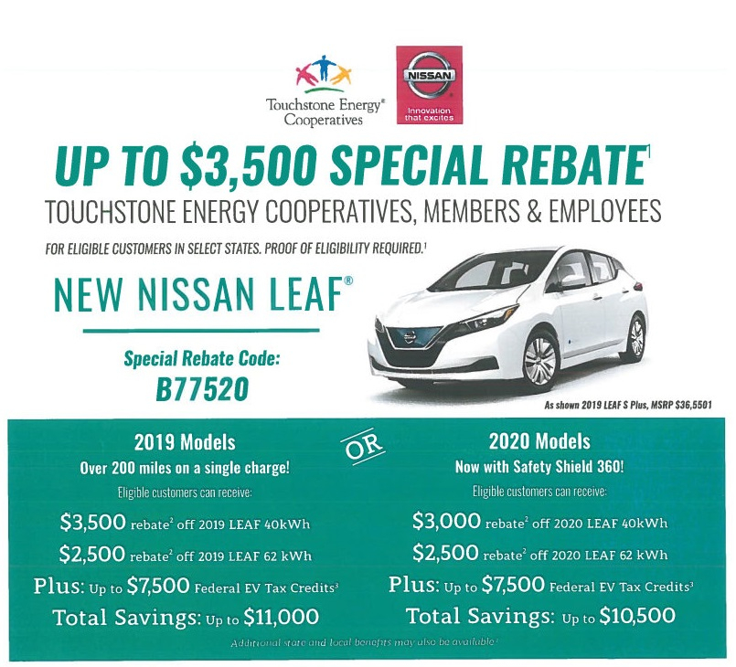 Up To 3 500 Special Rebate On The New Nissan Leaf Withlacoochee 