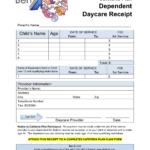 Daycare Tax Receipt Template Master Template