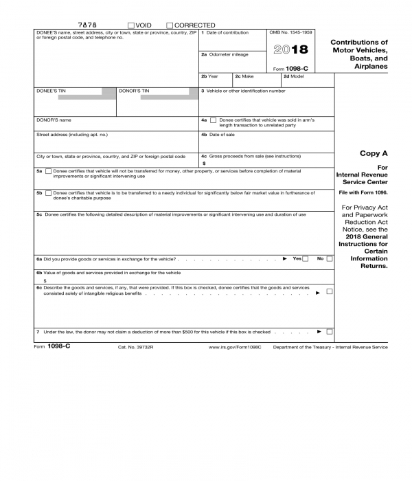 FREE 6 Car Donation Forms In PDF MS Word