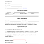 Free Vehicle Donation Receipt Template Sample PDF Word EForms