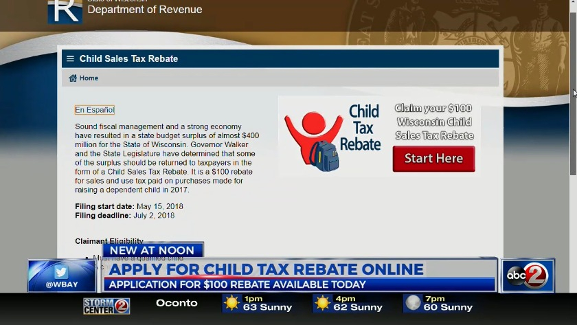 How To Sign Up For Wisconsin s 100 per child Tax Rebate