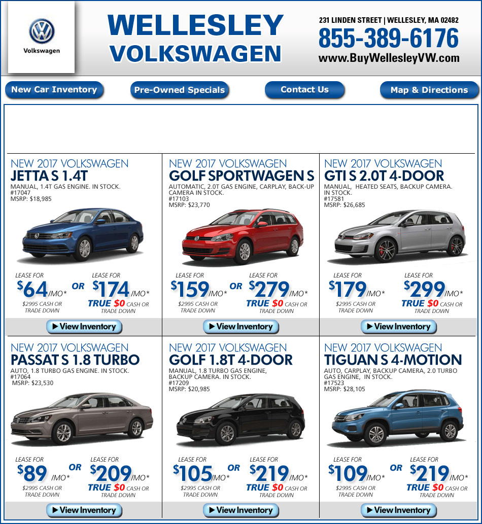 Massachusetts Volkswagen Dealers Wellesley Volkswagen Mass