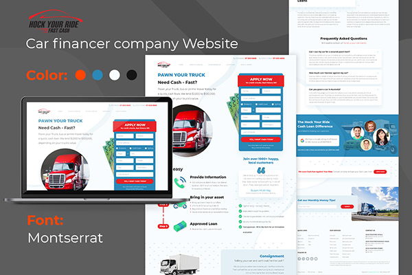 Car Financer Compay Website On Behance