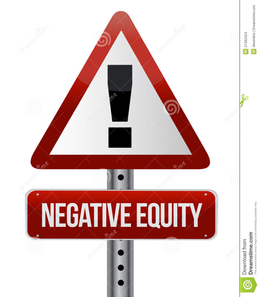 Negative Equity Sign Illustration Stock Illustration Illustration Of 