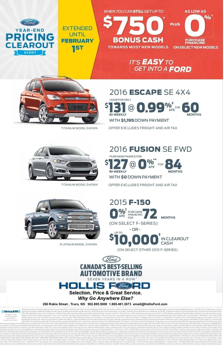 We Have Taken Advantage Of All Of The Ford Incentives Along With Our 